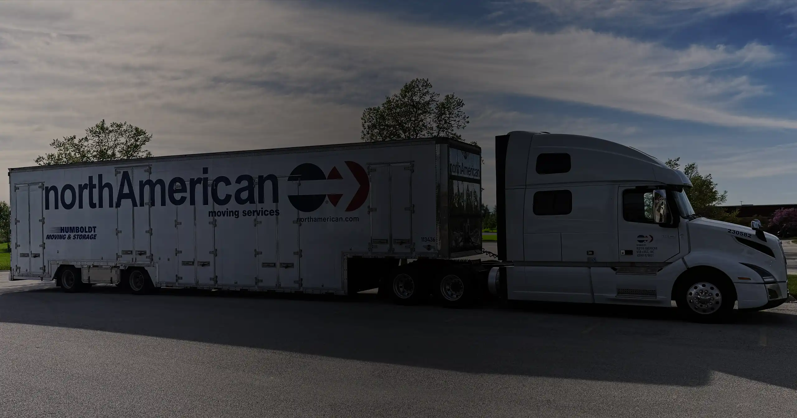 North American moving truck outside a Northern California home